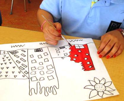 Filling in the design with tints and shades