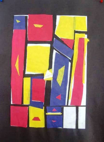 Mondrian inspired paper collage